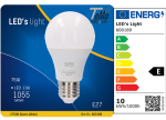 1 STÜCK (VPE) SHADA LED Classic E27, 1055lm, 11 Watt, Warmweiss 2700K, A60 Opal, EEC: E (0600189)